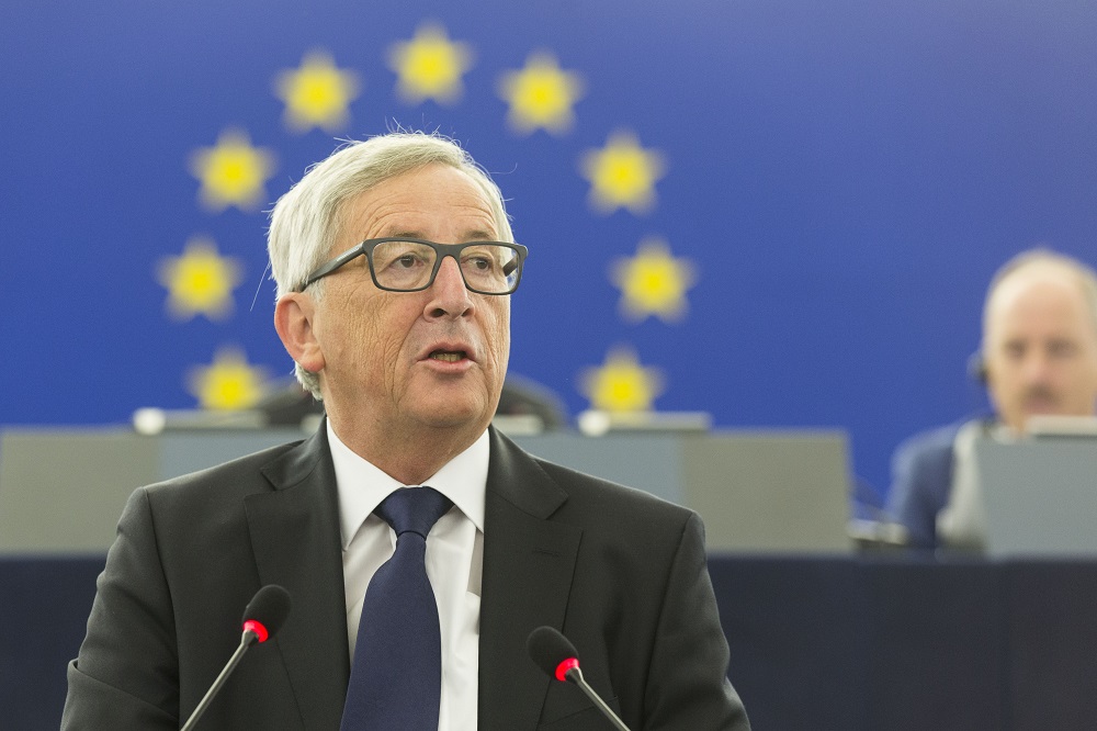 Jean-Claude Juncker bei seiner Rede zur Lage der EU im Europaparlament in Straßburg © European Union 2015
