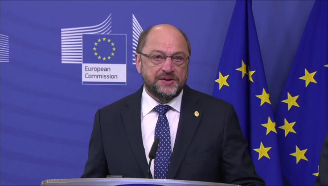 EU-Parlamentspräsident Martin Schulz vor dem EU-Gipfel in Brüssel © European Union
