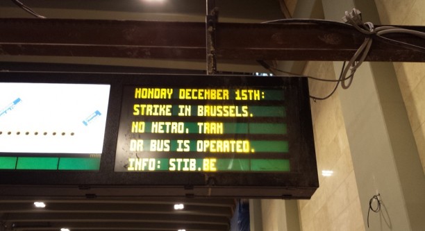 Beim Generalstreik in Belgien fahren weder Metros, noch Busse, Bahnen oder Züge. Foto: Thomas Otto