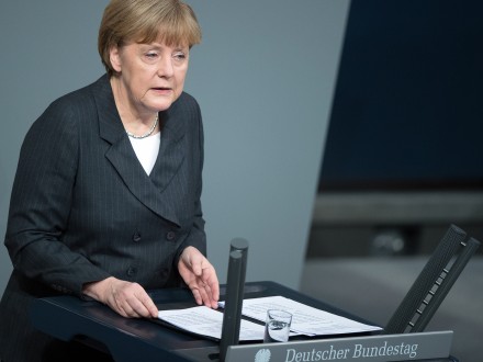 Angela Merkel vor dem Deutschen Bundestag © 