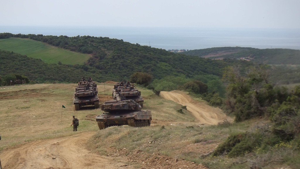 Leopard 2-Panzer bei einer Übung in Griechenland. Quelle: army.gr