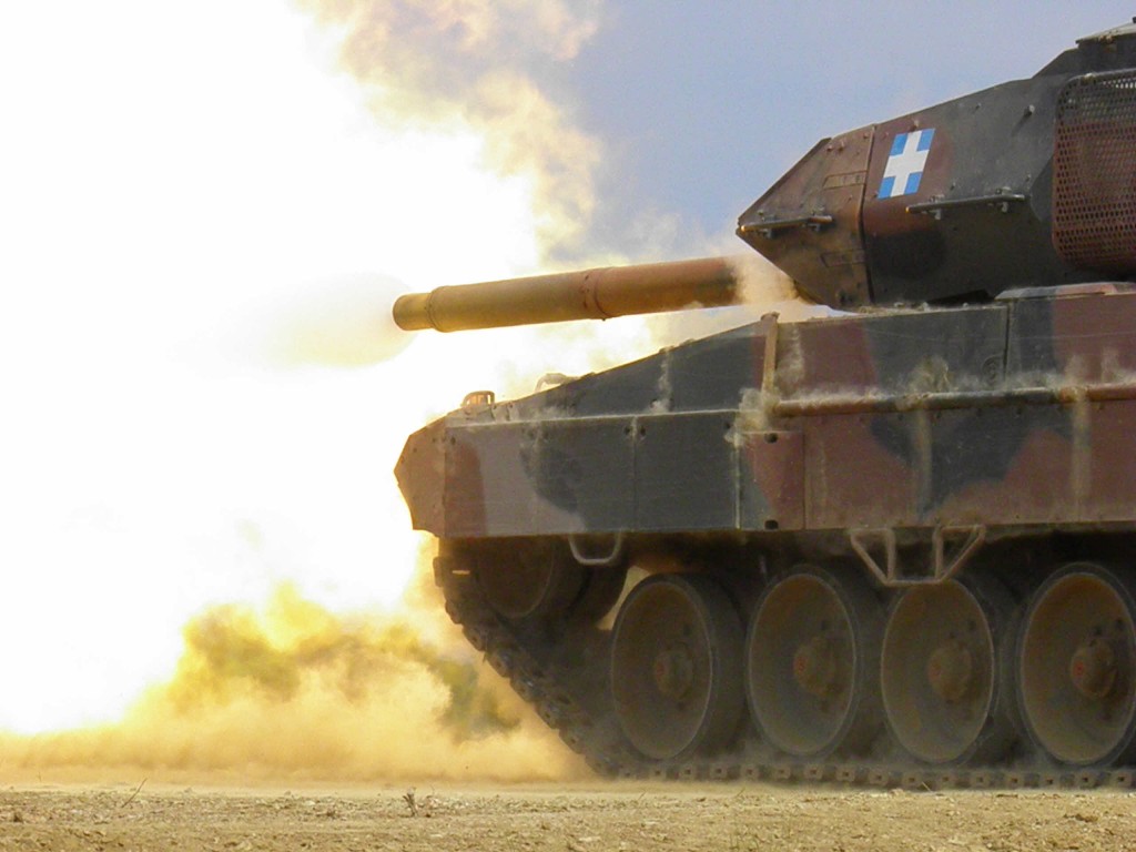 Griechische Armee bei einer Übung: Panzer "made in Germany" Foto: army.gr.