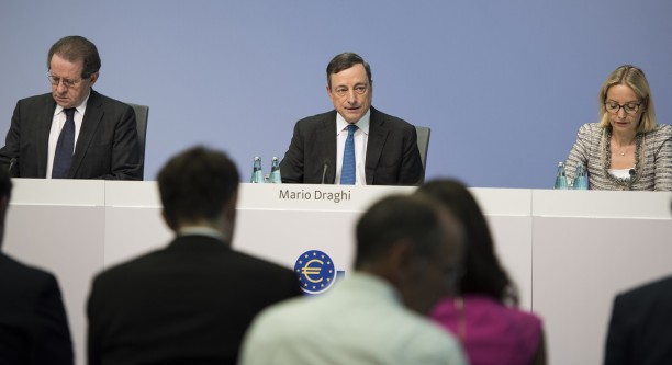 EZB-Chef Mario Draghi auf der Pressekonferenz in Frankfurt/Main © EZB 2015