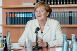 Interview der Woche 3. Oktober 2015 Bundeskanzlerin Angela Merkel / Foto: Christian Kruppa für DeutschlandradioNutzungsrechte fŸr Deutschlandradio Gruppe frei.